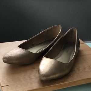 Metallic Gold Christian Siriano Flats